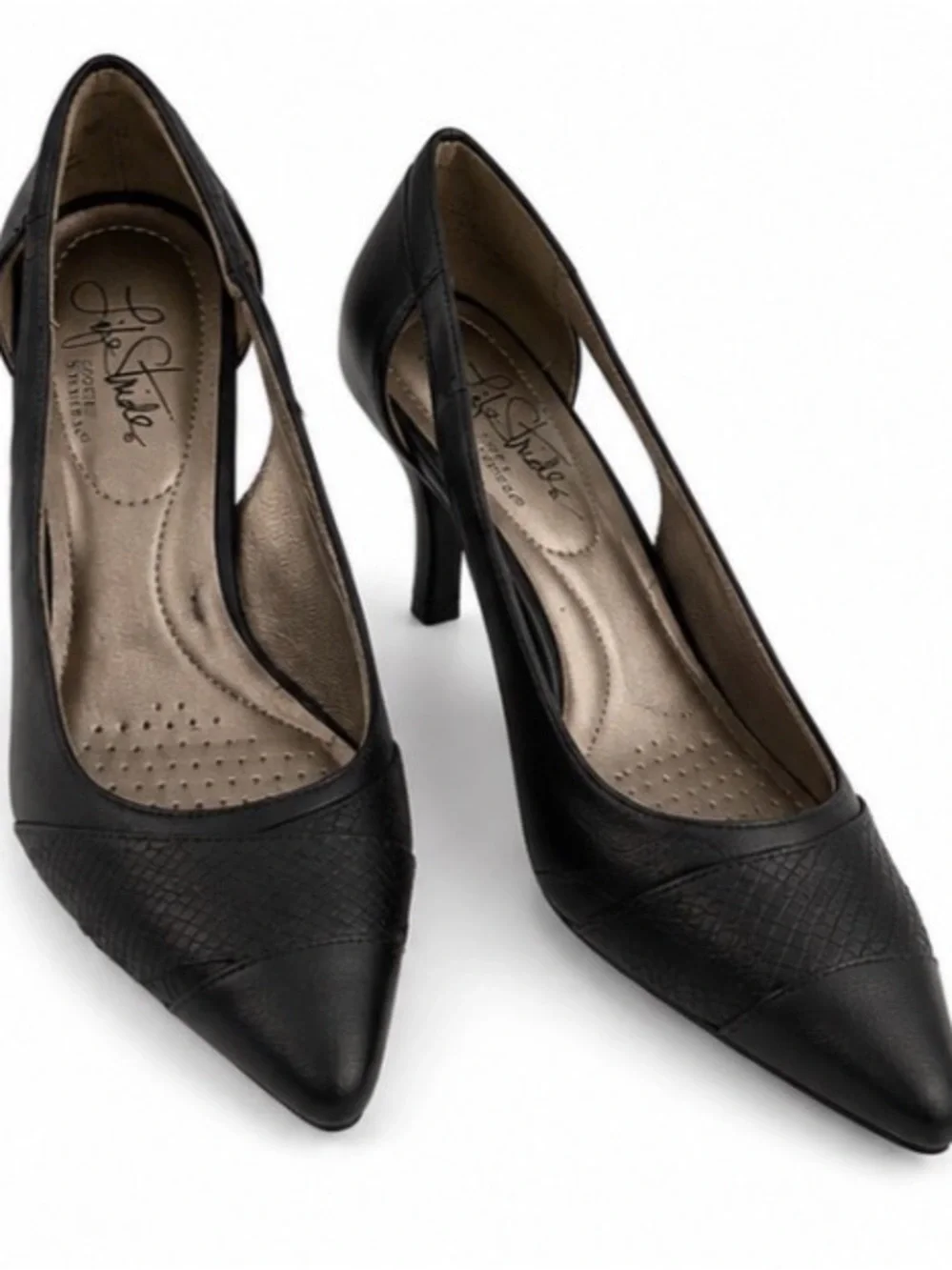 LifeStride Black Slingback Heels Comfort Soft System Pumps 3” Heel, Size 7M NWOT - Picture 2 of 8